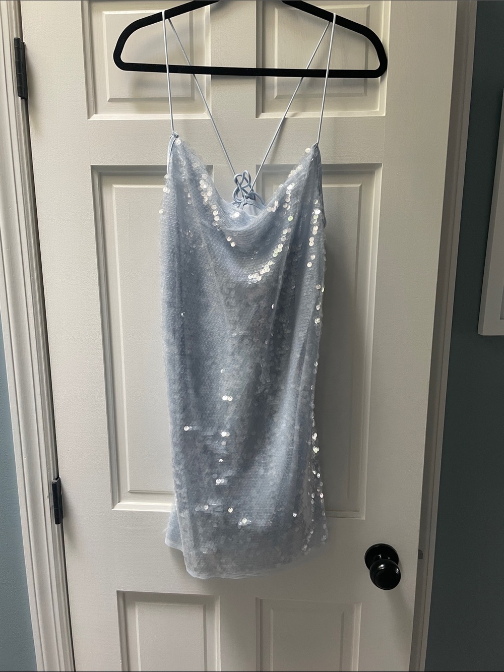 Wild Fable Light Blue Sequin Slip Dress